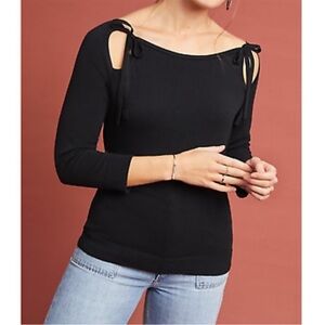 Anthropologie Black Siobhan Pullover Sweater NEW